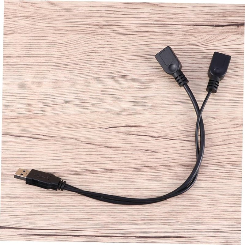Jojofuny USB Hub Adapter Dual Ports Data Transfer and Charging Cable Black - Image 3